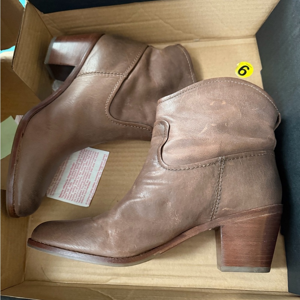 Frye Brown Leather Ankle Booties